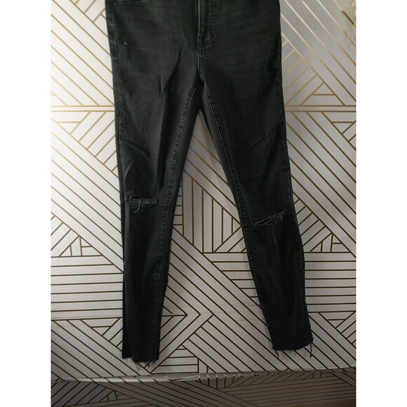 MADEWELL Women's 9" High Riser Skinny Skinny Jeans Black Zip Fly Size 25 - Picture 6 of 10